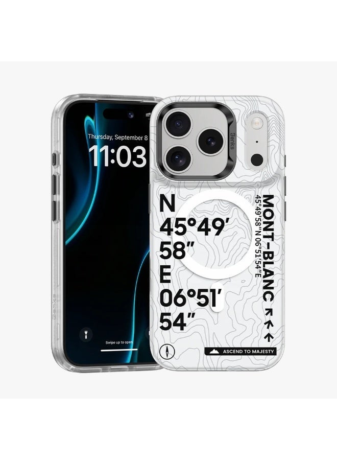 بينكس جراب Benks Mont Blanc لهاتف iPhone 17 Pro، متوافق مع MagSafe، حماية عسكرية ضد السقوط، لمسة نهائية مخملية ناعمة غير لامعة، غطاء خلفي صلب مقاوم للخدش، تصميم نحيف مقاوم للصدمات - Image 1